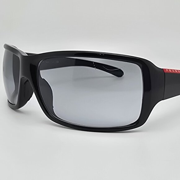 Prada Linea Rossa SPS 08G 1AB3M1 Black Frame Light Blue Gradient Lens Sunglasses - Picture 1 of 15